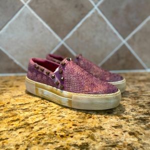 Chocolat Blu Aged Purple Gold Sneakers Size 37 Never Worn Model